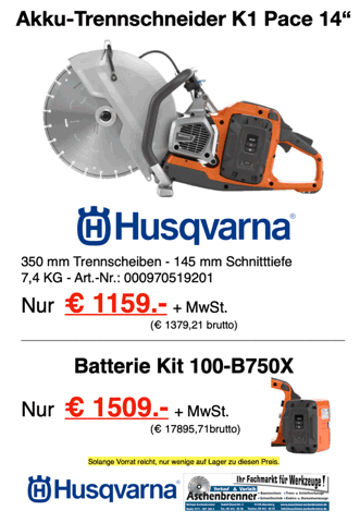 Husqvarna Akku-Trennschneider K1 Pace 14