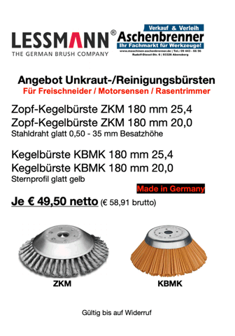 Lessmann Angebot Unkraut-/Reingungsbürsten